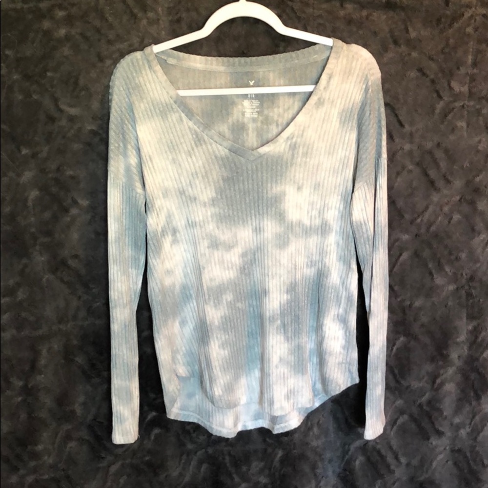 American Eagle Soft and Sexy Ribbed Tie Dye Shirt